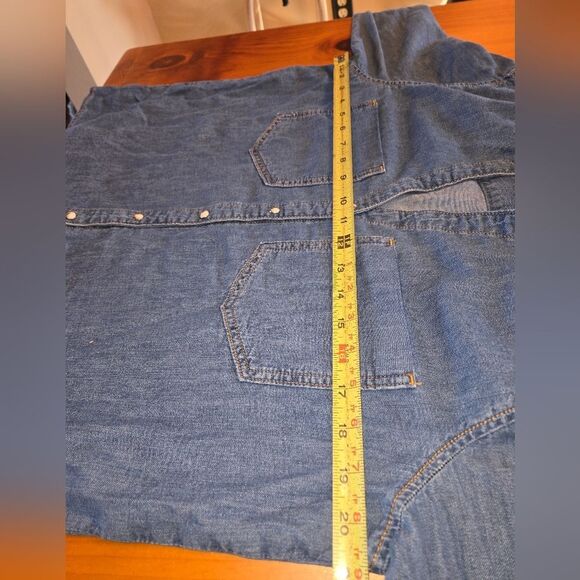 NWT Zara Womens Blue Jeans Shirt Size S - Picture 10 of 10